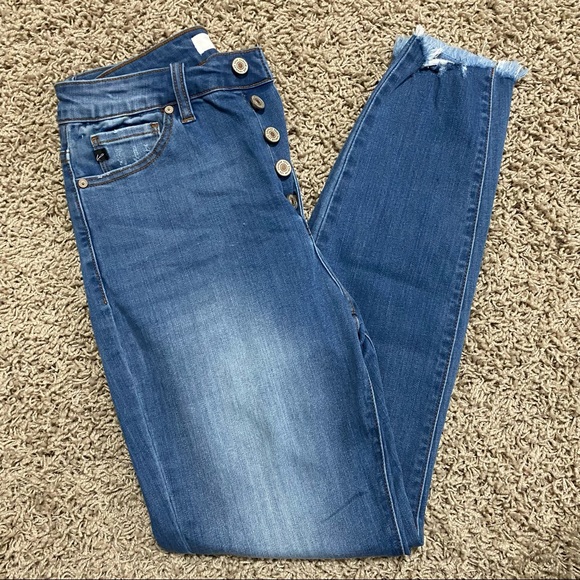 KanCan Denim - KanCan High-Rise Raw Hem Skinny Jeans